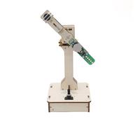 Aundhegrtt Kit D'Assemblage D'Affichage LED Rotatif en Bois Projet Scientifique Électronique DIY Artisanat en Bois Affichage