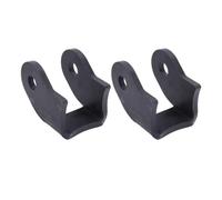 Aundhegrtt Kit de 1 Paire de Supports D'Amortisseurs à Souder, Supports D'Amortisseurs Robustes pour Remorques Tout-Terrain, Incurvée Noire