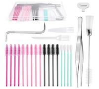Aundhegrtt Kit de 23 Brosses de Nettoyage pour Machine à Coudre - Boîte de Rangement, Accessoires et Fournitures de Nettoyage pour Machine à Coudre.