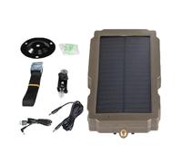 Aundhegrtt Kit de Panneau Solaire pour Caméra Extérieure Étanche avec Chargeur Solaire Rechargeable et Support, Alimentation Externe