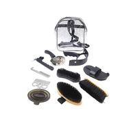 Aundhegrtt Kit de Pansage pour 10 Pièces, Ensemble de Soins Équestres avec Brosses, Peignes et Outils de Nettoyage D'Écurie pour Le Bain et L'Entraînement des