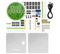 Aundhegrtt Kit D'Horloge Électronique DIY avec Calendrier Rotatif, Projet D'Assemblage LED, Composants en Vrac.