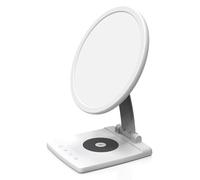 Aundhegrtt Lampe de Thérapie par la Lumière pour le Traitement Du TAS, Chargeur 3000-6500K, 10000 Lux, Minuterie Intelligente, Charge Sans, Lumière Du Soleil Heureuse, Prise EU.