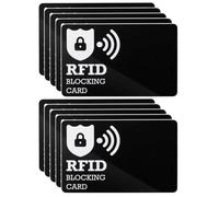 Aundhegrtt Lot de 10 Cartes de Blocage RFID NFC pour Cartes Bancaires de Débit et de Crédit : Protection Contre Le Vol D'Identité et Sécurité en Voyage