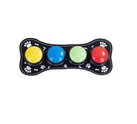 Aundhegrtt Lot de 4 Boutons de Communication pour Chien avec Tapis Antidérapant et Bouton D'Enregistrement Vocal pour Le Dressage des Animaux de Compagnie (Chat et Chien)