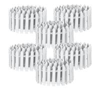 Aundhegrtt Lot de 6 Mini-Clôtures de Jardin Blanches de 89 cm (35 Pouces) en Bois, Style Féerique, pour la Création de Pots de Fleurs, de Maisons et de Dioramas Extérieurs