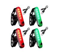 Aundhegrtt Lumières de Navigation LED de Bateau à Chargement Type-C 4 Pièces, Lampe de Signalisation de Navigation à Voile, 4 Modes, Lumière D'Avertissement de Sécurité Étanche.