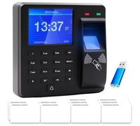 Aundhegrtt Machine de Contrôle D'Accès avec RFID, Identification par Empreinte Digitale/Mot de Passe/Carte D'Identité, 1000 Empreintes Digitales, Suivi Du Temps.