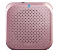Aundhegrtt Microphone à Porter sur la Tête Haut-Parleur Amplificateur de Voix Enregistreur Micro Haut-Parleur Audio Mini Microphone Filaire Kit de Son Rose