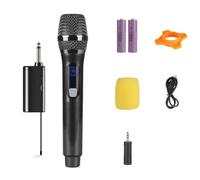Aundhegrtt Microphone sans avec Récepteur Rechargeable, Kit Karaoké UHF pour Chanter, Soirées DJ, Discours à L'Église, Karaoké à Domicile