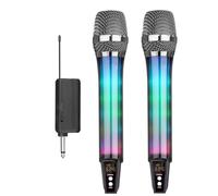 Aundhegrtt Microphone sans RGB 2,4 GHz, Carte Son pour Diffusion en Direct, Audio Extérieur, Chant, Streaming Audio, Lecteur Multimédia
