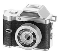 Aundhegrtt Mini Appareil Photo Porte-Clés Rétro, Compact, Format de Poche, Numérique, 1080p, CCD, Flash, Fixation Magnétique