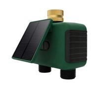 Aundhegrtt Minuteur D'Arrosage à Pulvérisation D'Eau à Double Zone Solaire Intelligent WiFi Tuya, Contrôleur de Vanne à 2 Sorties, Minuterie D'Arrosage Vocale à Distance APP