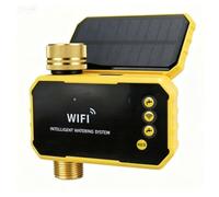 Aundhegrtt Minuteur de Contrôle D'Irrigation Solaire WIFI, Minuterie D'Eau Extérieure Solaire, Système D'Irrigation Automatique Intelligent pour de Jardin.