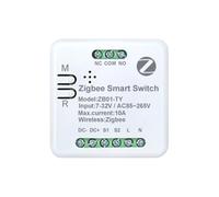 Aundhegrtt Module de Commutateur Momentané Auto-Verrouillant Mini Contrôlé par L'Application Zigbee Smart Life/Tuya 10A Module de Disjoncteur DIY
