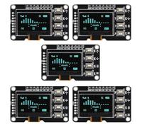 Aundhegrtt Module D'Écran OLED 12864 IIC SSD1315 5PCS 0,96 Pouce avec Matrice de Clavier à 4 Touches