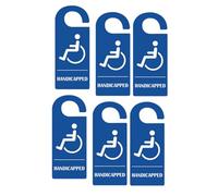 Aundhegrtt Permis de Stationnement pour Handicapés 3,5 X 8,5 Pouces, Accrocheur, 6 Pièces, Étiquettes de Stationnement Réservées Aux Fauteuils Roulants, Panneaux de Sécurité.