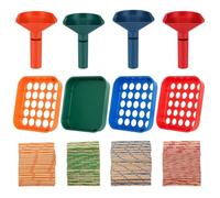 Aundhegrtt Plateau de Tri de Pièces et Tube de Tri de Pièces, 4 Plateaux de Séparation de Pièces Codés par Couleur avec 100 Emballages de Pièces Assortis.