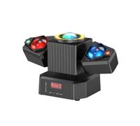 Aundhegrtt Projecteur de Scène à Deux Bras RGBW Mobile avec Effet Étoilé pour DJ, Idéal pour Concerts, Églises, Clubs, Fêtes et Mariages