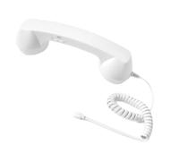 Aundhegrtt Récepteur Téléphonique Filaire USB-C Style Rétro, Accessoire D'Appel Plug & Play, Appels Clairs, Combiné Blanc