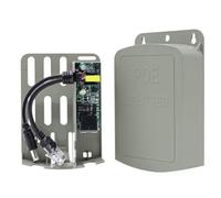 Aundhegrtt Séparateur POE Étanche IP67 48V à 12V 1.2A Adaptateur IEEE 802.3af/At pour Caméra IP Extérieure Système de Sécurité CCTV