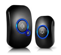 Aundhegrtt Sonnette de Porte avec LED Clignotantes, 60 Mélodies, pour Maisons et Bureaux, Prise Européenne.