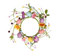 Aundhegrtt Supports de Bougie en Forme D'Œuf de Pâques, Mini Couronnes de Pâques, Supports de Bougie en Couronne.
