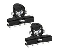 Aundhegrtt Supports de de Lumière Pod LED Universels en Acier Inoxydable 304 Réglables - 2 Pièces de Supports de pour Barre Lumineuse LED Noirs.