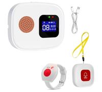 Aundhegrtt Système de Bouton D'Appel Sans Tuya WiFi pour Soignants, Bouton D'Alerte D'Urgence pour Patients Seniors dans les Hôpitaux.