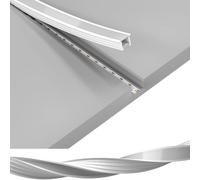Aundhegrtt Système de Profilés LED en Silicone de 5 M (16,4 Pi) avec Revêtement Blanc Laiteux Flexible et Impeccable pour Rubans LED de Largeur ≤ 12 Mm