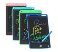 Aundhegrtt Tablette D'Écriture Éducative LCD pour Enfants, Pack de 4, Tableau de Dessin Coloré de 8,5 Pouces, Jouet d'apprentissage pour Anniversaire.