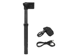 Aundhegrtt Tige de Selle Dropper sans pour Vélo IP67 Imperméable Rechargeable Automatique de Levage de Voyage 125 mm Tige de Selle Électrique Intelligente 34.9