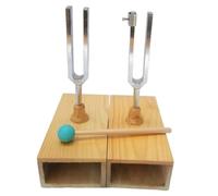 Aundhegrtt Tuning Fork Résonant 440HZ Instrument Expérimental de Vibration avec Boîte Résonatrice en Bois pour Aides à L'Enseignement de Yoga et Méditation