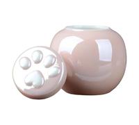 Aundhegrtt Urne Funéraire en Céramique Rose pour Animaux, Étanche Aux Moisissures, Urne Funéraire pour la Collecte des Cendres, Poils et Dents de Chat et de Chien, Produits Commémoratifs pour Animaux.