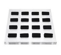Aundhegrtt Vitrine à en Acrylique, Plateau Organisateur de Bagues avec 16 Emplacements, Petite Boîte de Rangement pour à Utiliser sur Coiffeuse et Comptoir.