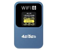 Aundhegrtt WiFi Portable 4G Amélioré 300 Mbps avec Affichage de L'Heure, Insertion de Carte Mobile dans la Voiture, Routeur WiFi de Poche, Routeur Hotspot.