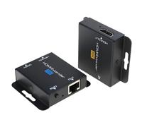 AUNEK Rallonge HDMI via Ethernet Cat6, portée de 60 m, prise en charge HDCP 2.2 et HDR, répéteur HDMI sur LAN, amplificateur de signal 5 V, transmission longue portée idéale pour PS5, Sky Q, jeux et