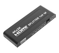 AUNEK Répartiteur HDMI 1 entrée 4 sorties, hub HDMI UHD 4K @ 60 Hz avec support 3D, commutateur en aluminium 1 x 4 pour PS5/PS4, Xbox, Fire Stick, DVD, ordinateur portable, moniteur, téléviseur HD