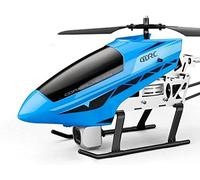 AUNEVN 72Cm Grand Hélicoptère Télécommandé Avec Caméra Alliage Avion Rc Résistant Aux Chutes 2.4Ghz Avion Rc Électrique Pour Débutants Enfants Adultes Jouets Cadeaux/Blue/3 Battery Packs
