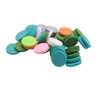 AUNEVN Tampons de Recharge Lavables Tampons en Feutre DiamèTre 22Mm pour MéDaillon de Diffuseur D' de Voiture [48 Pcs]