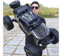 AUNEVN Voiture Télécommandée 4Wd Hors Route Rock Crawler 2.4Ghz Électrique Rc Véhicule 1/8 Bigfoot Monster Escalade Rc Camion Jouet Cadeaux Pour Enfants Adultes 50Cm/Black/2Battery Packs