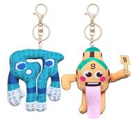 AUNGCSHE 2 Pcs Steal A Brainrot Porte Clef, Italian Brainrot Porte Clé, Strawberry Elephant, 67, Peluche Brain Rot Porte Clef pour Les Enfants et Les Adultes, Objet de Collection (Jaune)
