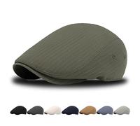 AUNGCSHE Beret Homme, 8 Couleurs Casquette Homme, Convient pour Un Usage Quotidien, l'escalade, la Randonnée et Les Voyages (FR/ES, Numérique, 56, Standard, Vert Militaire)