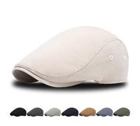AUNGCSHE Beret Homme, 8 Couleurs Casquette Homme, Convient pour Un Usage Quotidien, l'escalade, la Randonnée et Les Voyages (FR/ES, Numérique, 56, Standard, Beige)