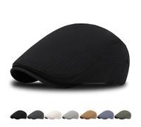 AUNGCSHE Beret Homme, 8 Couleurs Casquette Homme, Convient pour Un Usage Quotidien, l'escalade, la Randonnée et Les Voyages (FR/ES, Numérique, 56, Standard, Noir)