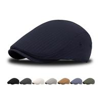 AUNGCSHE Beret Homme, 8 Couleurs Casquette Homme, Convient pour Un Usage Quotidien, l'escalade, la Randonnée et Les Voyages (FR/ES, Numérique, 56, Standard, Bleu Marine)