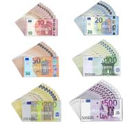 AUNGCSHE Lot de 120 Billets, 10/20/50/100/200/500 Billets, pour Apprendre, Jouer à des Rôles et Profiter du Jeu