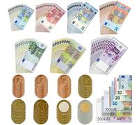 AUNGCSHE Lot de 390 Billets, 1/2/5/10/20/50/100/200/500 Billets, pour Apprendre, Jouer à des Rôles et Profiter du Jeu