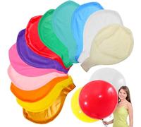 AUNGKWANG 12 Pièces Ballons Géant Gonflable, Latex 36 Pouces Ballon, Grand Ballon Multicolore 90cm, Super Grand Balloon pour Mariage Anniversaire, Baptême, Bébé Douche, Enfants Fête Festival