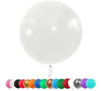 AUNGKWANG Lot de 6 Ballons Géant en Latex, 90cm Grand Décorations Ballon Blanc, Helium Ballon pour Fête, Anniversaire, Mariage, Baptême, Noël, Carnaval, Cérémonie